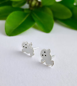 sterling silver ghost earrings for children at Halloween