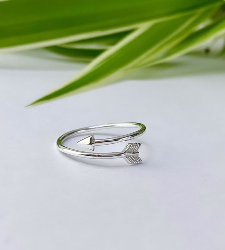 Sterling Silver Adjustable Arrow Ring – Lucy and Jane