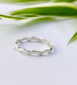 Sterling Silver Wave Ring