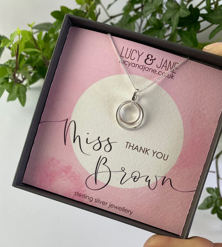 Sterling Silver Circles Necklace