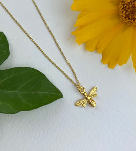 Gold Bee Necklace