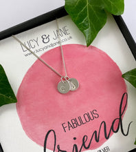 Load image into Gallery viewer, Sterling Silver Personalised Two Initials Necklace