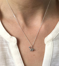 Load image into Gallery viewer, Mini Sterling Silver Diplodocus Dinosaur Necklace