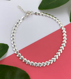 sterling silver classic hearts bracelet