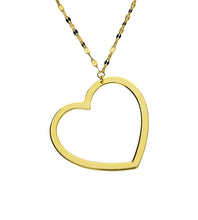 Load image into Gallery viewer, Gold Large Open Heart Necklace