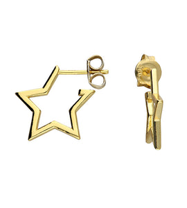 gold hoops in the shape of stars