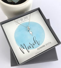 Load image into Gallery viewer, Sterling Silver Birthstone Lightning Bolt Necklace