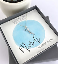 Load image into Gallery viewer, Sterling Silver Birthstone And Shooting Star Necklace
