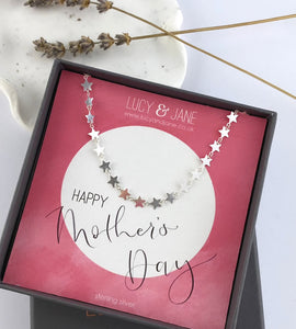 Sterling Silver Stars Necklace