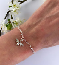Load image into Gallery viewer, Sterling Silver Bee Bracelet