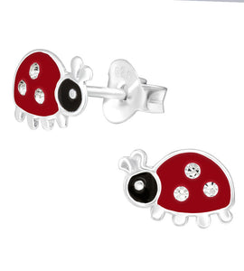 Sterling Silver Cute Ladybird Studs