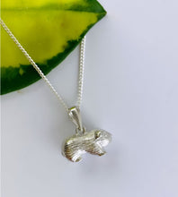 Load image into Gallery viewer, sterling silver guinea pig necklace
