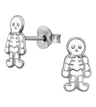 Load image into Gallery viewer, Halloween Sterling Silver Skeleton Earrings