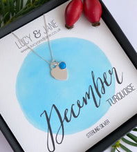 Load image into Gallery viewer, Sterling Silver Heart Birthstone Necklace