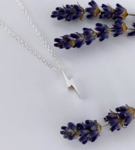 Load image into Gallery viewer, Sterling Silver Lightning Bolt Necklace