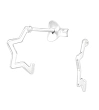 Load image into Gallery viewer, TOP SELLER! Sterling Silver Mini Star Hoops