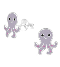 Load image into Gallery viewer, Sterling Silver Octopus Earrings