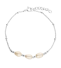 Load image into Gallery viewer, Sterling Silver Pearl Bracelet