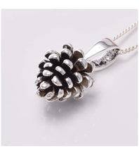 Load image into Gallery viewer, Sterling Silver Pine Cone Necklace
