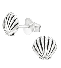 Load image into Gallery viewer, Sterling Silver Shell Studs