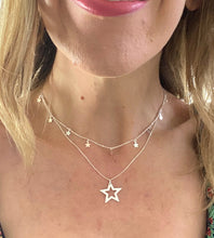 Load image into Gallery viewer, Sterling Silver Open Star Pendant
