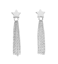 Load image into Gallery viewer, sterling silver star long earrings