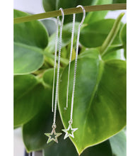 Load image into Gallery viewer, Sterling Silver Star Threader Earrings