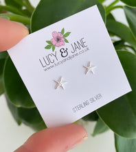 Load image into Gallery viewer, sterling silver small starfish earrings - great earrings for kids or adults