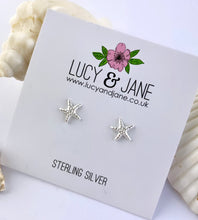 Load image into Gallery viewer, Sterling Silver Starfish Earrings