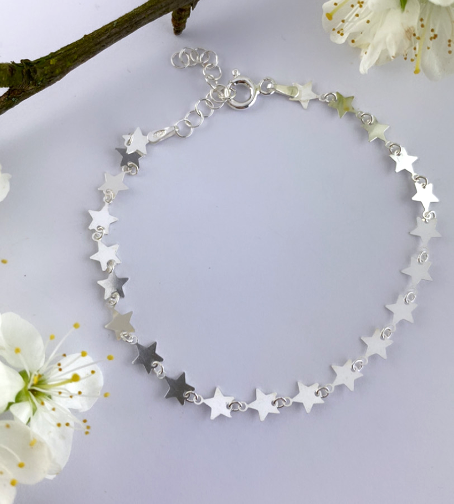 Sterling silver 2025 star bracelet