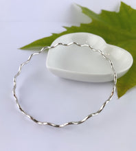 Load image into Gallery viewer, Sterling Silver Wave Bangle