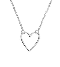 Load image into Gallery viewer, Sterling Silver Simple Heart Necklace