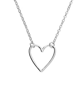 Sterling Silver Simple Heart Necklace
