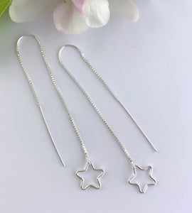 Sterling silver hotsell thread earrings
