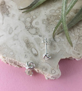 Sterling Silver Knot Stud Earrings