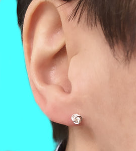Sterling Silver Knot Stud Earrings