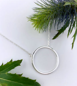 sterling silver friendship circle necklace
