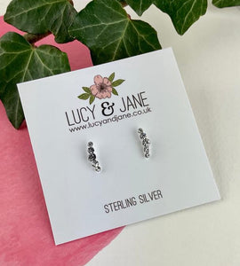 Sterling Silver Mini Sparkle Climber Studs