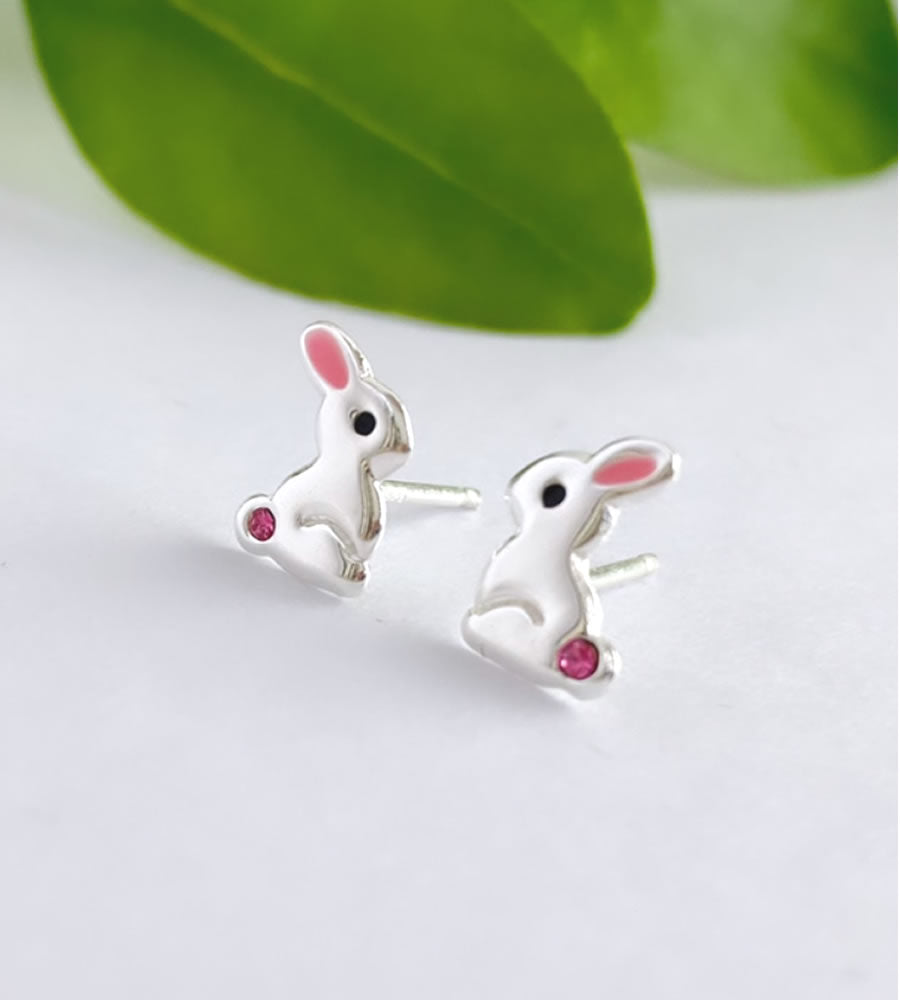 Sterling Silver Rabbit Earrings