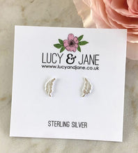 Load image into Gallery viewer, Sterling Silver Feather Studs