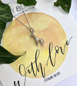 Sterling Silver Giraffe Necklace