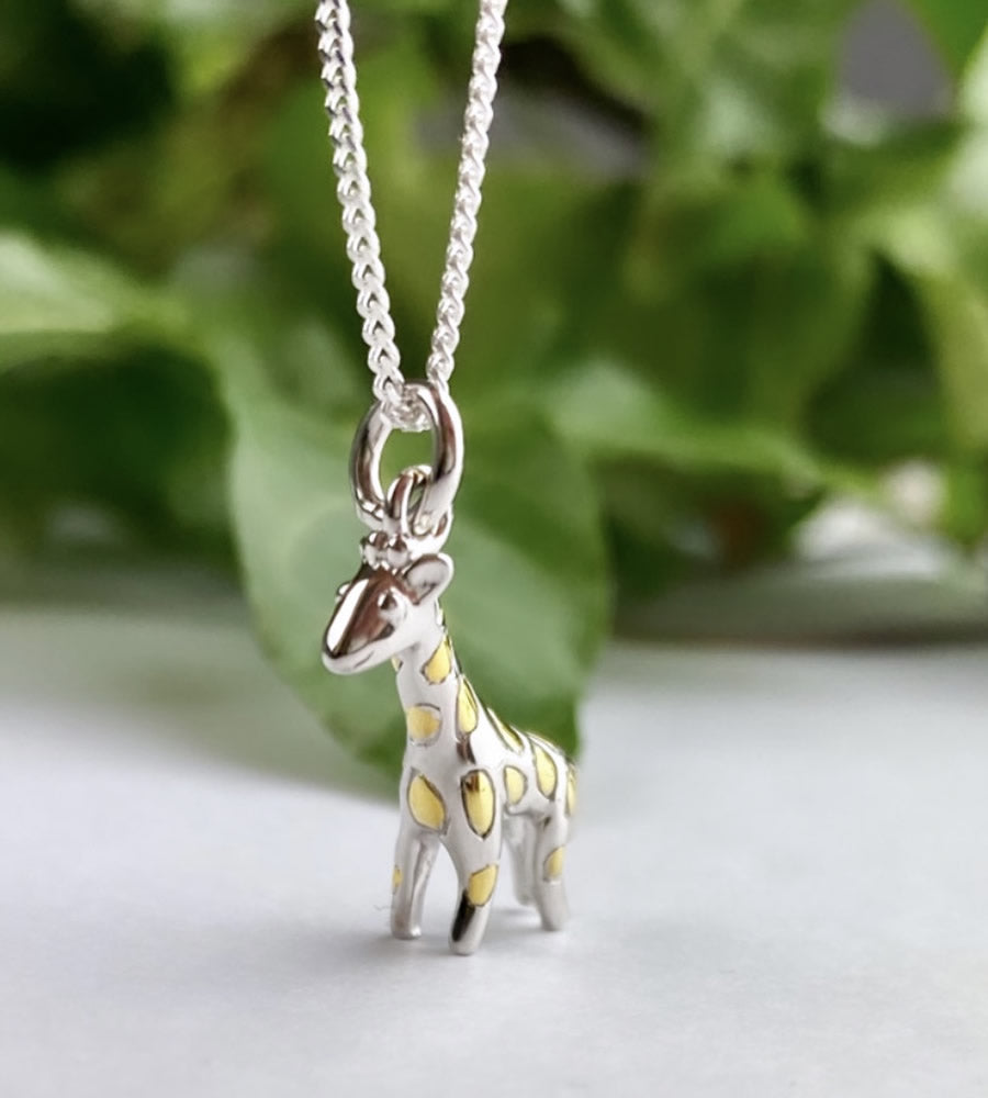 Sterling Silver Giraffe Necklace