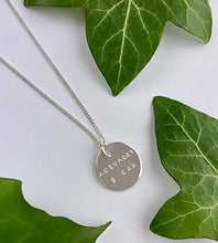 Load image into Gallery viewer, Sterling Silver Hand Stamped Name or Message Necklace