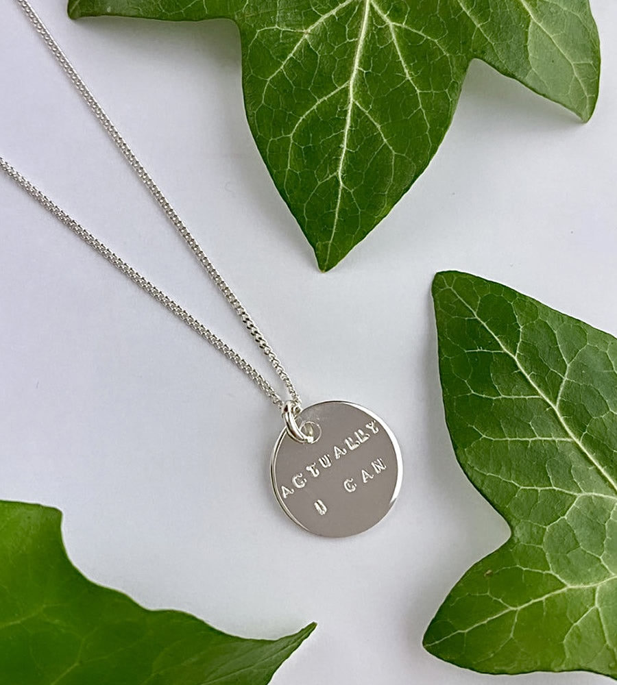 Sterling Silver Hand Stamped Name or Message Necklace