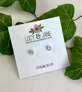 sterling silver small knot studs