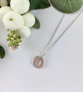 Rose Gold Personalised Initial Charm Necklace