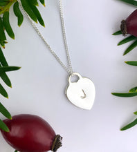 Load image into Gallery viewer, Sterling Silver Personalised Initial Heart Necklace