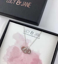 Load image into Gallery viewer, Sterling Silver Personalised Triple Initial Necklace