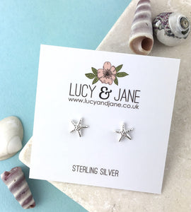 Sterling Silver Starfish Earrings