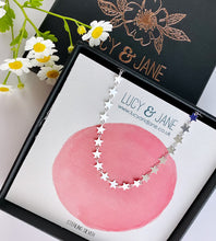 Load image into Gallery viewer, Sterling Silver Stars Necklace